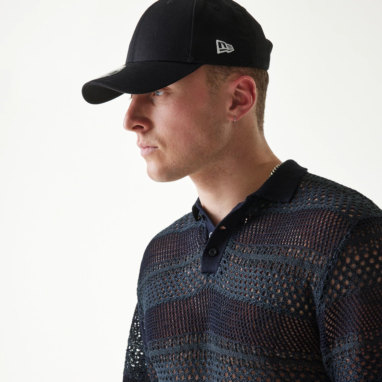 New Era Japan Mesh Black Polo T-Shirt-kentox