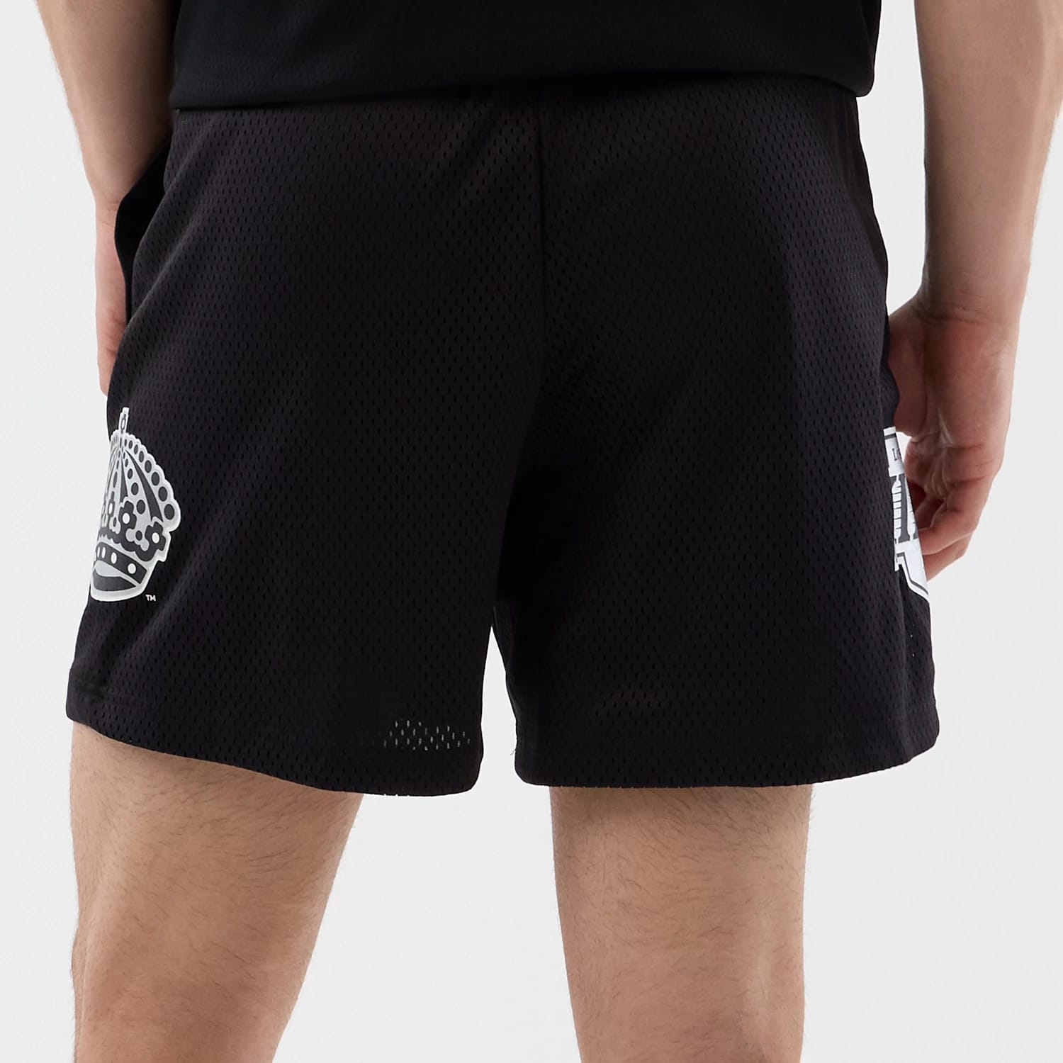 LA Kings NHL Street Culture Black Oversized Shorts-kentox