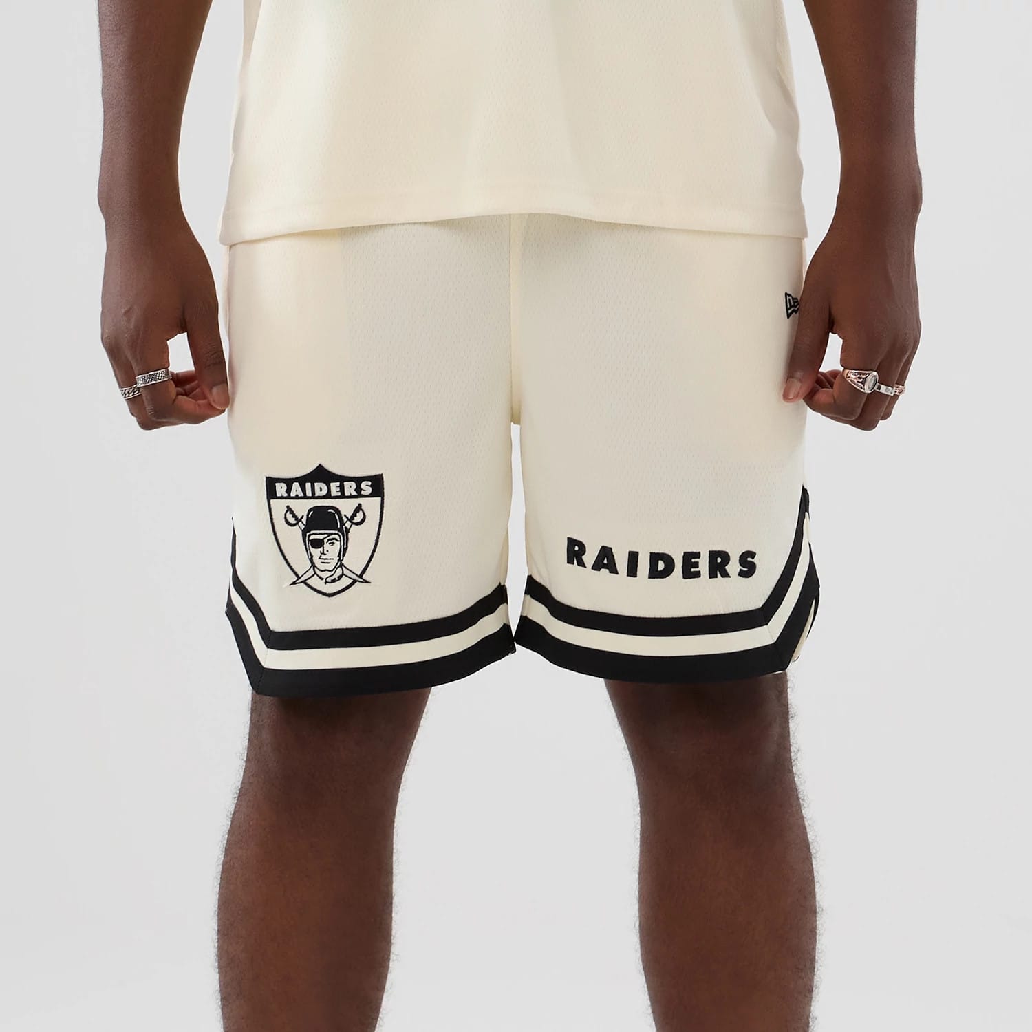 Las Vegas Raiders NFL Historic Cream Shorts-kentox