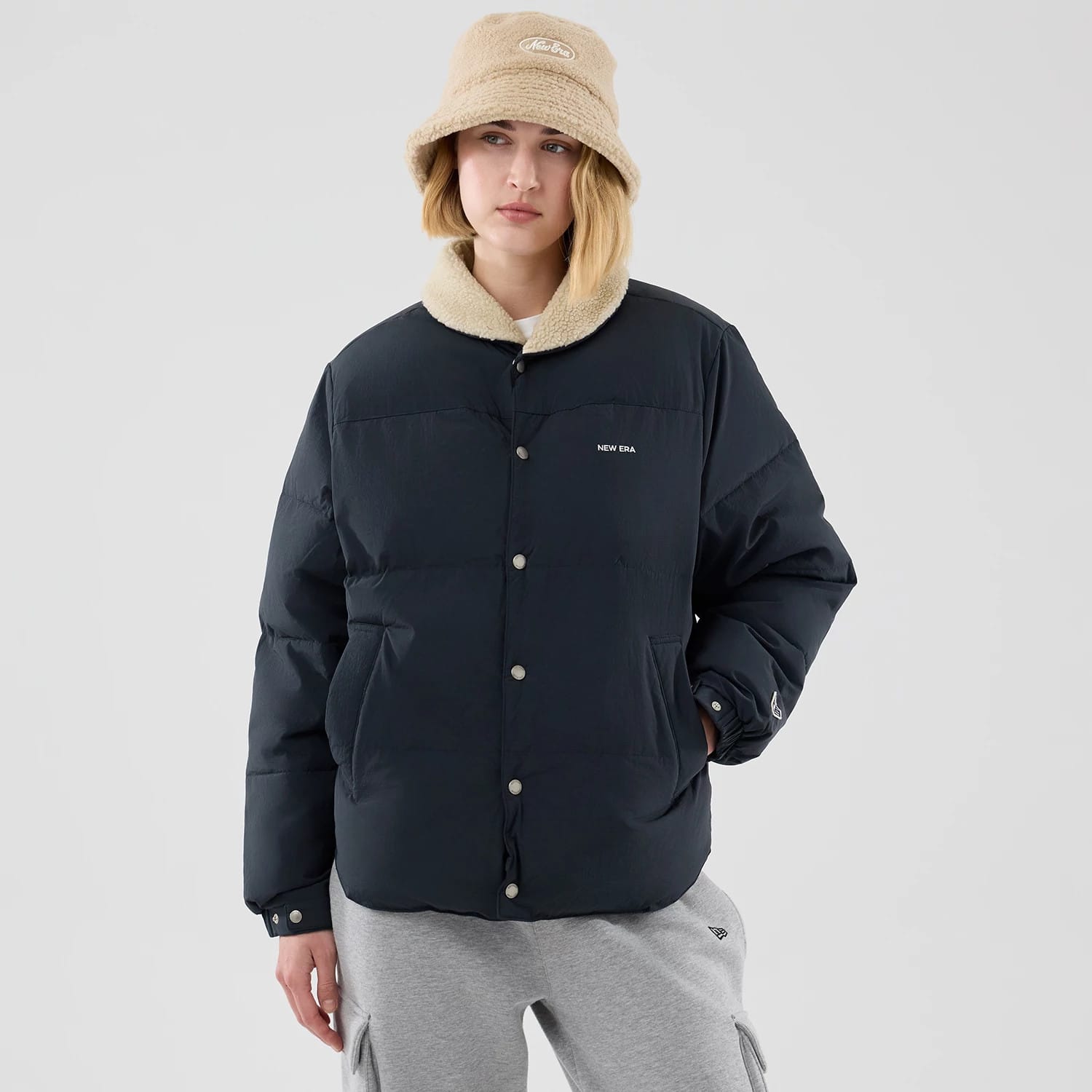 New Era Organic Boa Neck Navy Jacket-kentox
