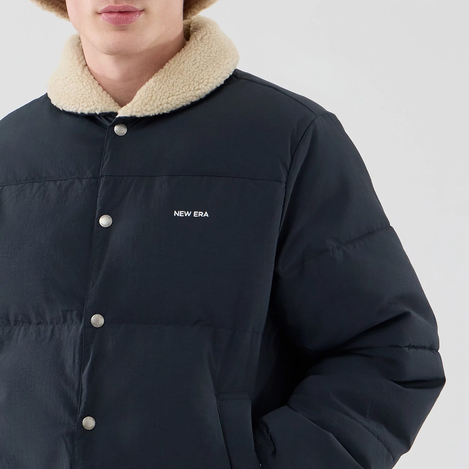 New Era Organic Boa Neck Navy Jacket-kentox