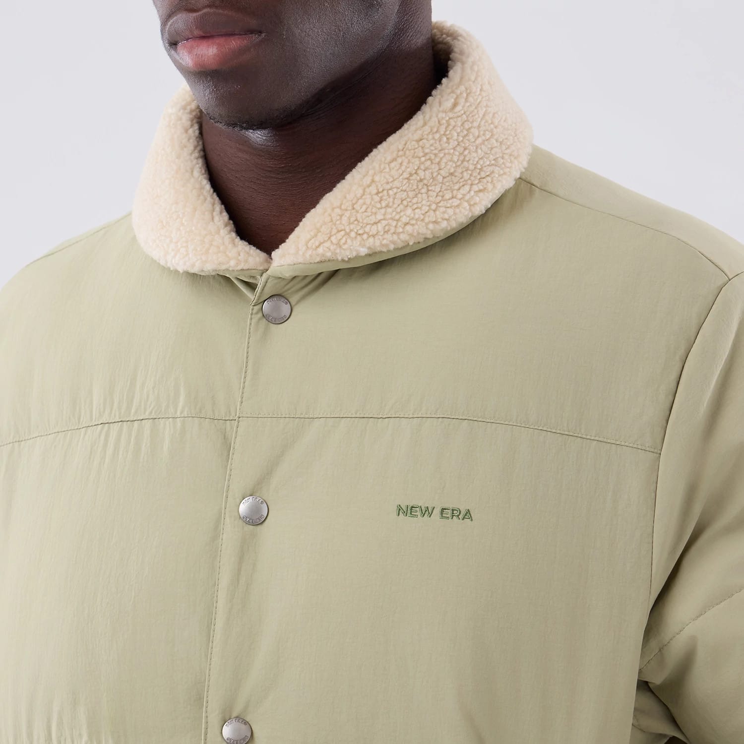 New Era Organic Boa Neck Khaki Jacket-kentox
