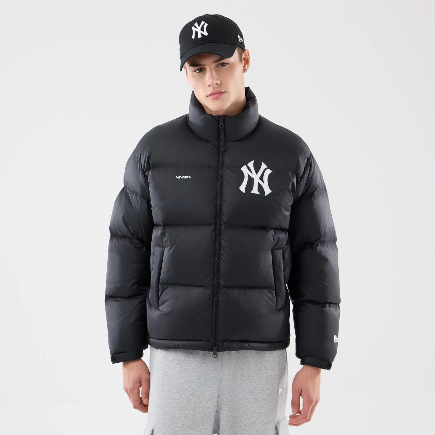 New York Yankees MLB Black Puffer Down Jacket-kentox