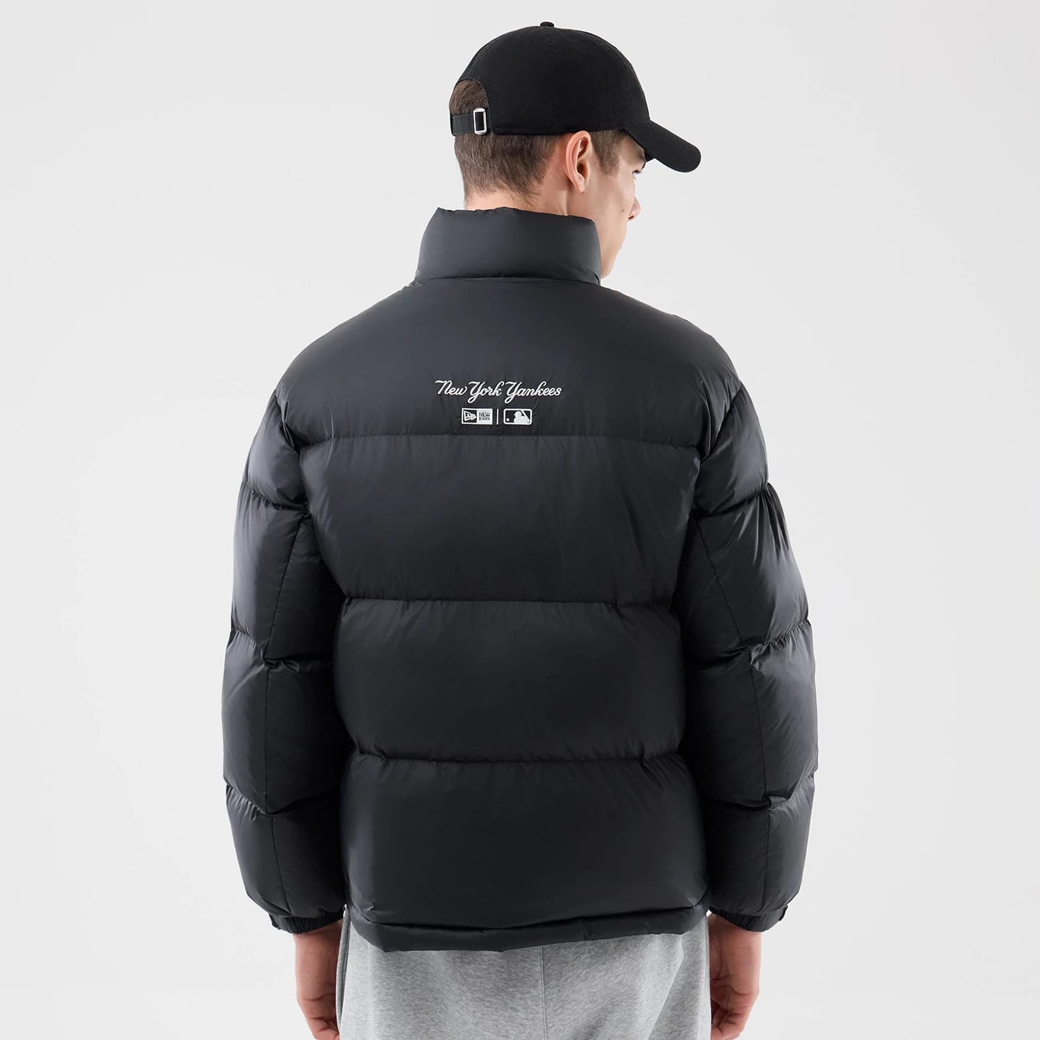 New York Yankees MLB Black Puffer Down Jacket-kentox