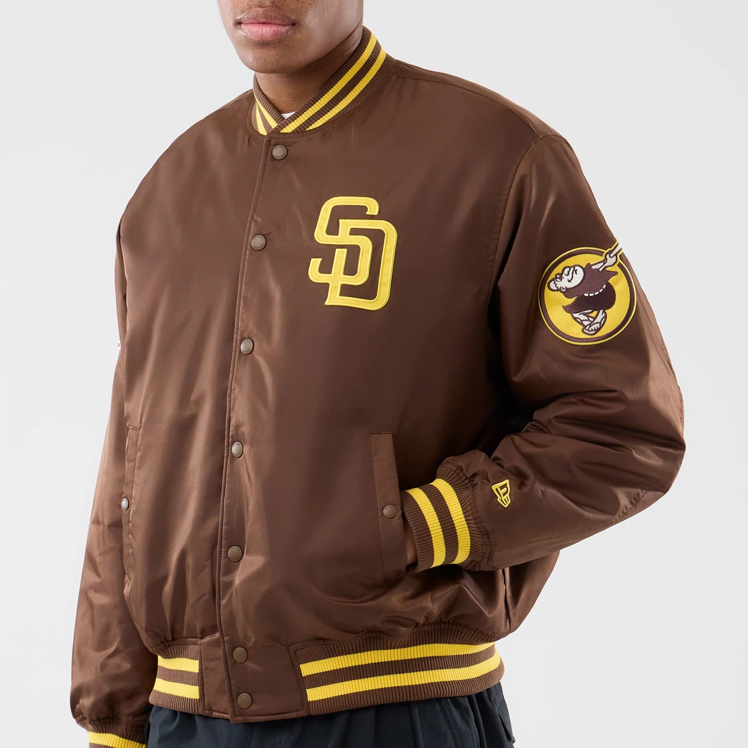 San Diego Padres MLB Authentic Dark Brown Stadium Jacket-kentox