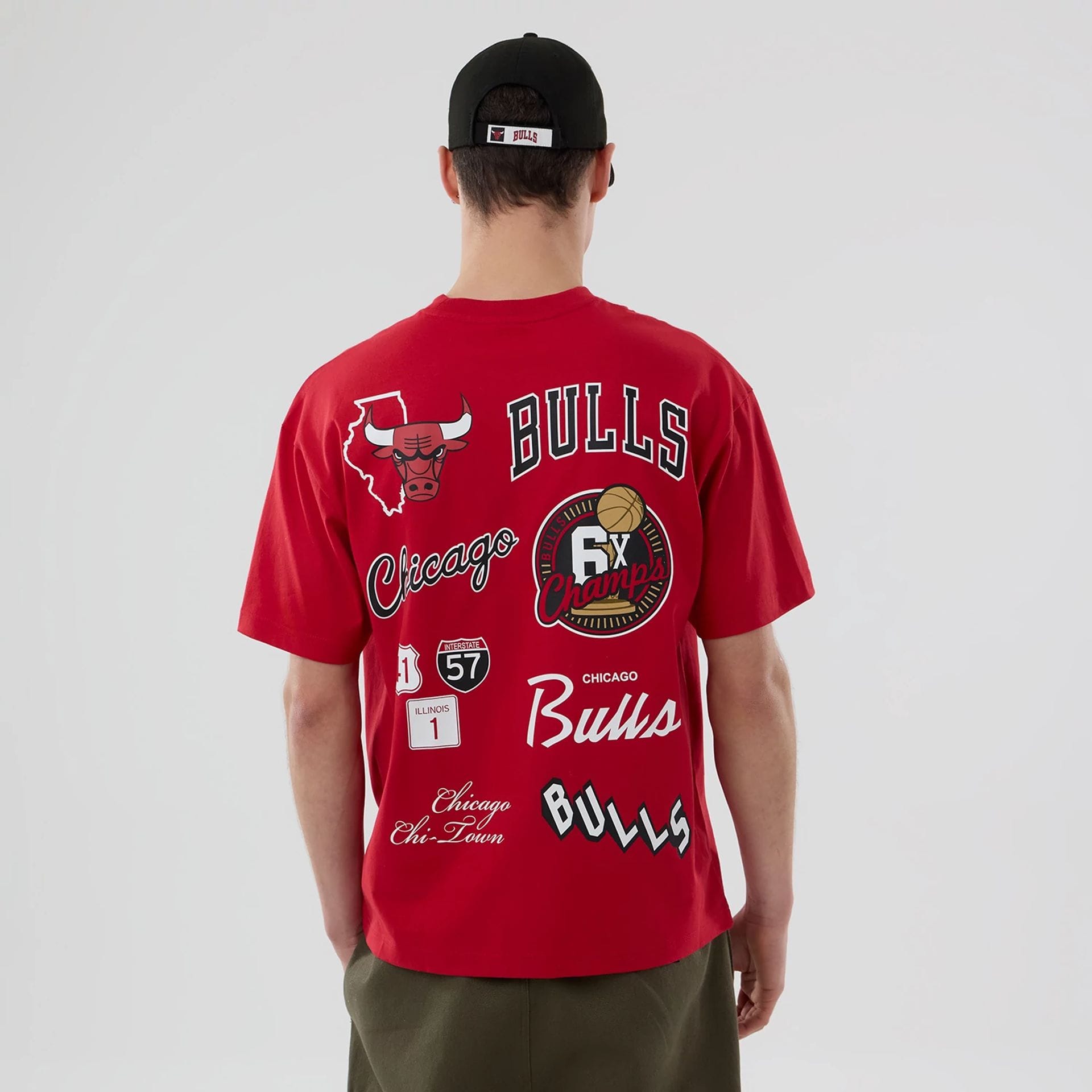 Chicago Bulls NBA logo Red T-Shirt-kentox