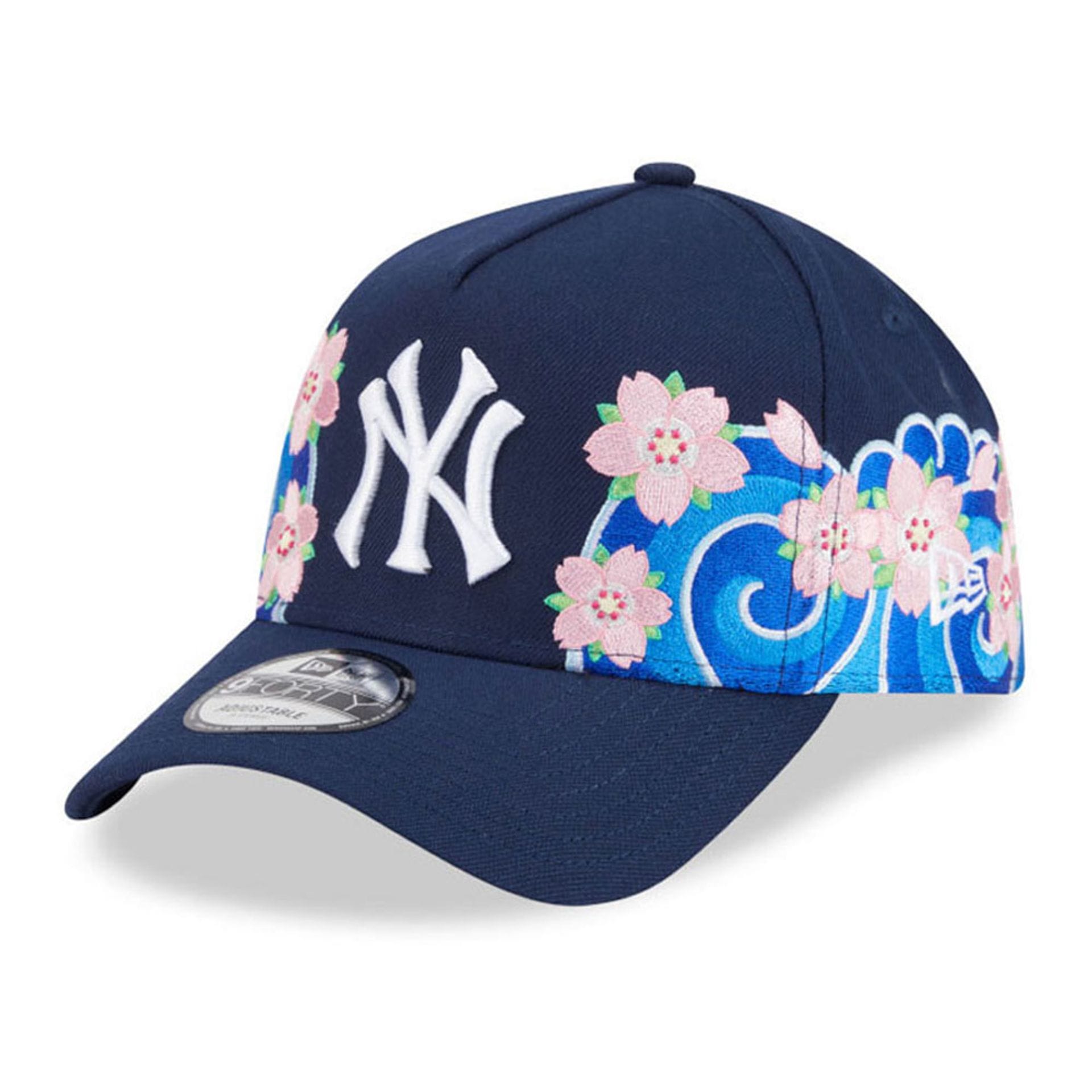 New York Yankees MLB Sakura Dark Blue 9FORTY A-Frame Adjustable Cap-kentox