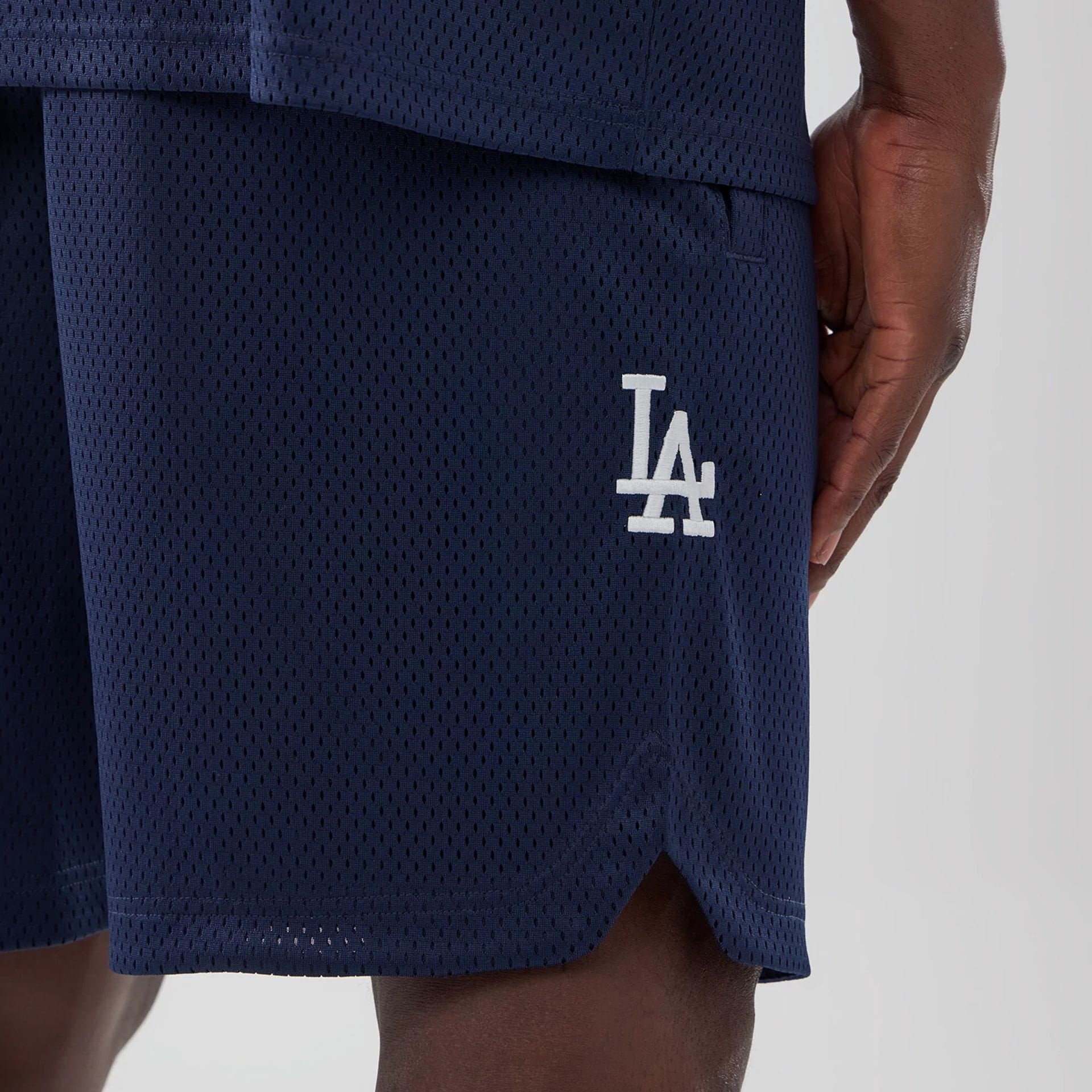 LA Dodgers MLB Mix League Blue Oversized Mesh Shorts-kentox