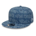 New Era Laser Burnout Washed Denim Navy 9FIFTY Snapback Adjustable Cap-kentox