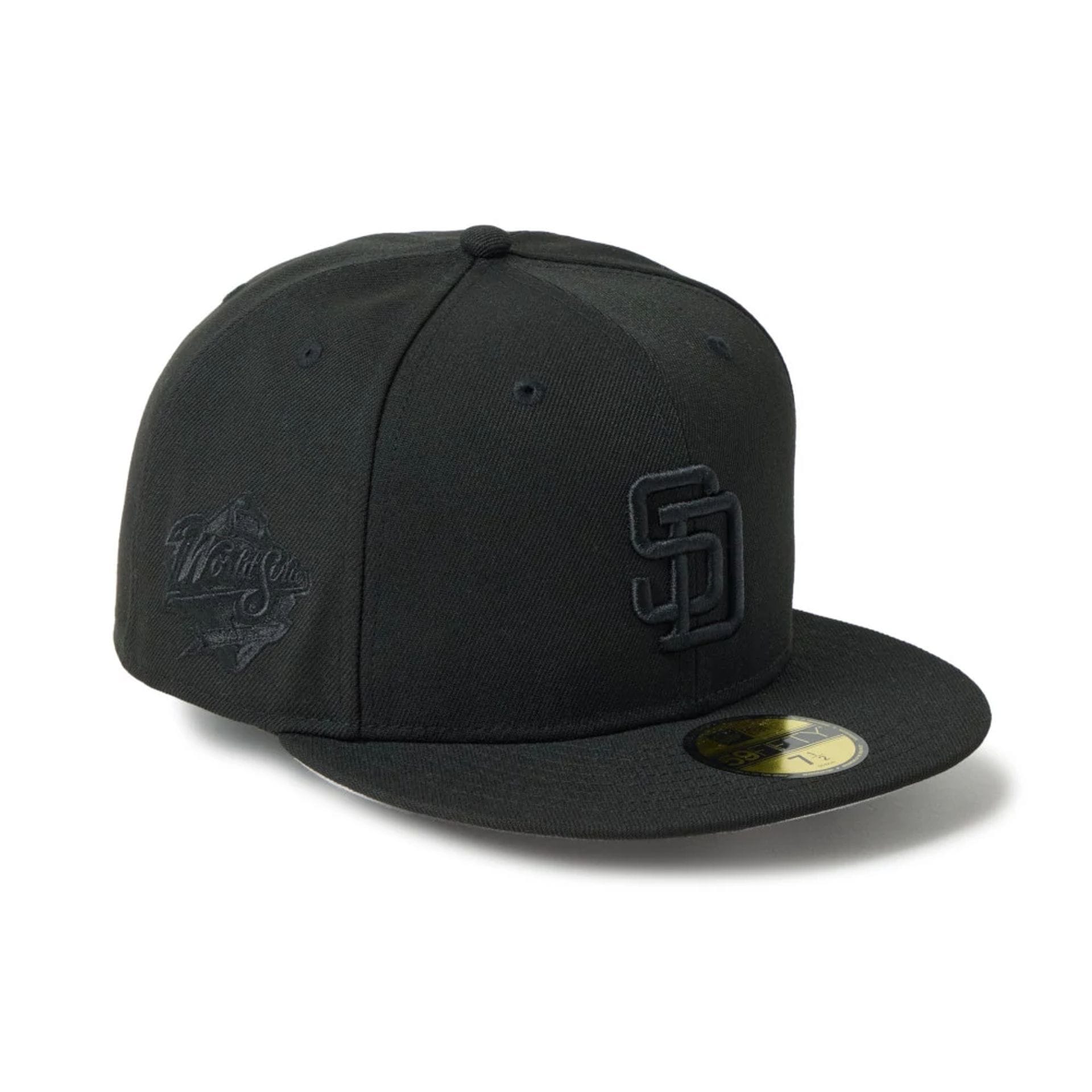 San Diego Padres MLB Black 59FIFTY Fitted Cap-kentox