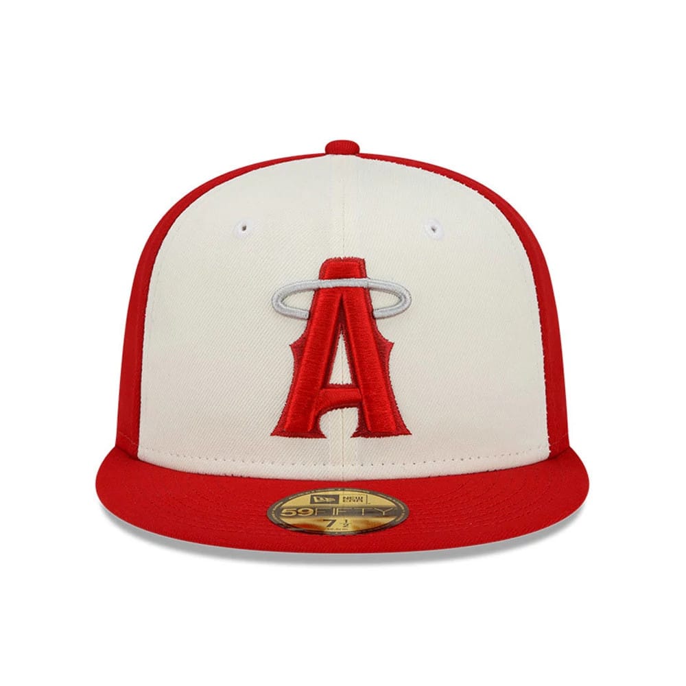 LA Angels MLB City Connect Red 59FIFTY Fitted Cap-kentox