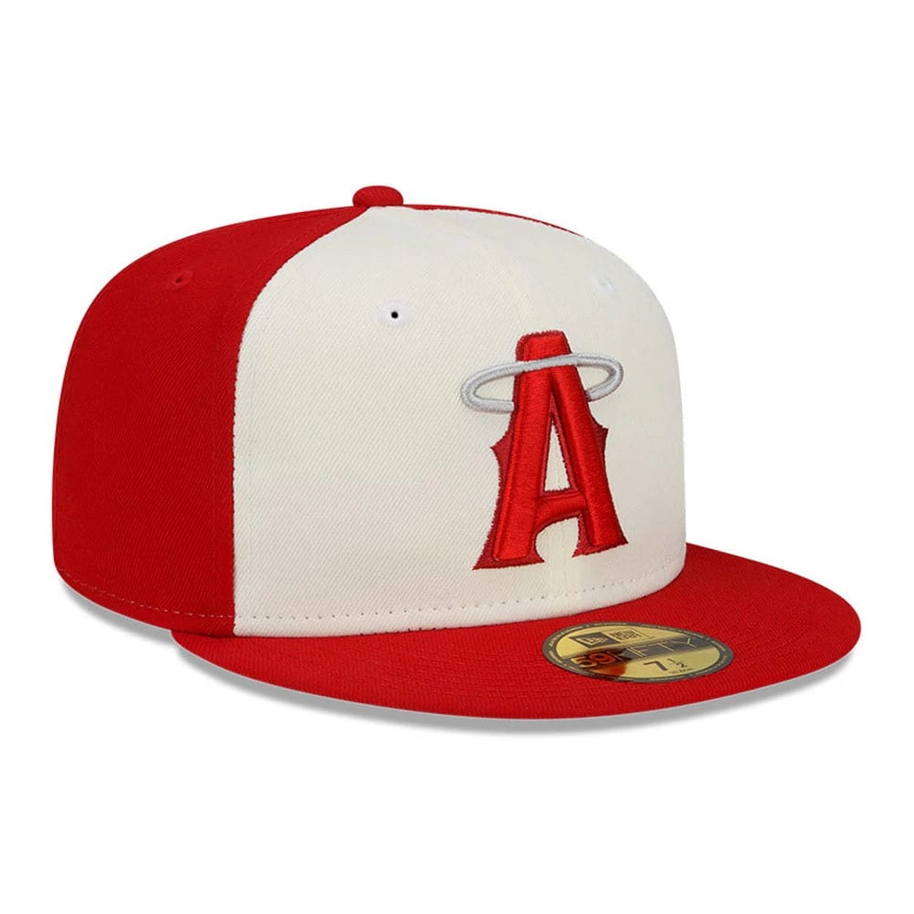 LA Angels MLB City Connect Red 59FIFTY Fitted Cap-kentox