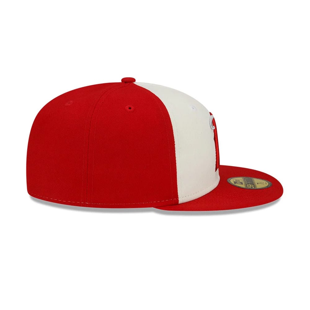 LA Angels MLB City Connect Red 59FIFTY Fitted Cap-kentox