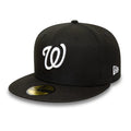 Washington Nationals MLB Black and White 59FIFTY Fitted Cap-kentox
