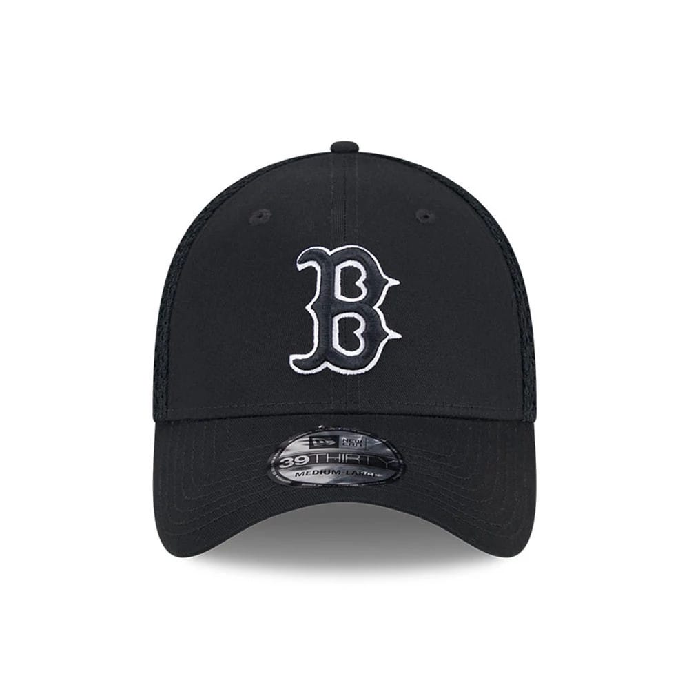 Boston Red Sox MLB Evergreen Neo Black 39THIRTY Stretch Fit Cap-kentox