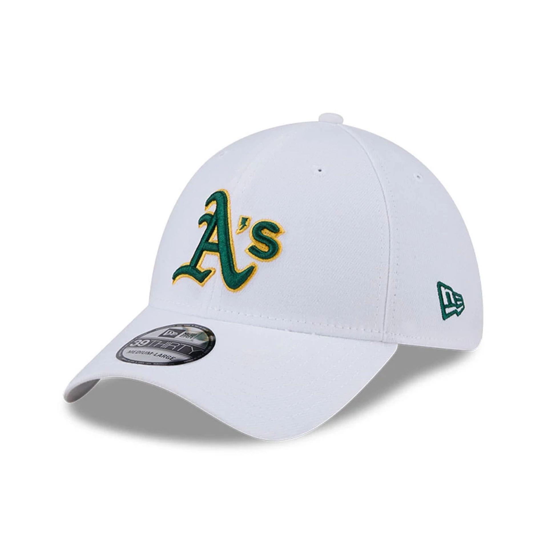 Athletics MLB Evergreen White 39THIRTY Stretch Fit Cap-kentox