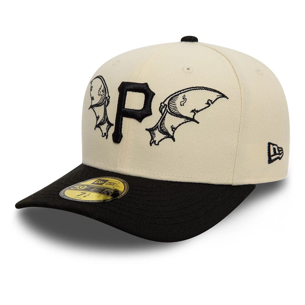 Pittsburgh Pirates MLB Team Wings Light Beige 59FIFTY Fitted Cap-kentox