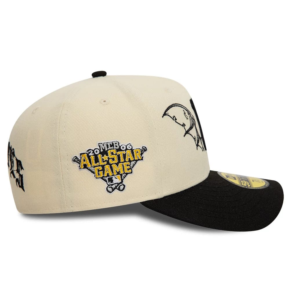 Pittsburgh Pirates MLB Team Wings Light Beige 59FIFTY Fitted Cap-kentox