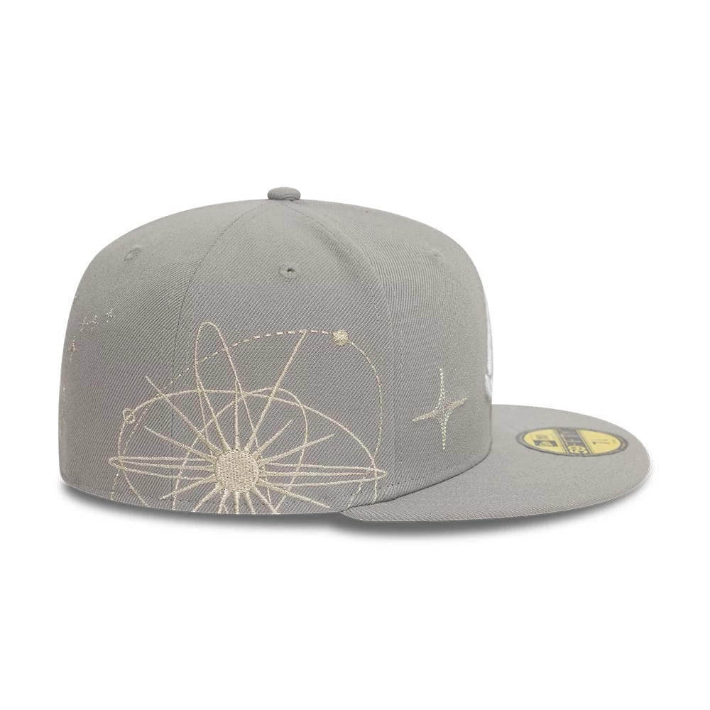 Atlanta Braves MLB Zodiac Grey 59FIFTY Fitted Cap-kentox