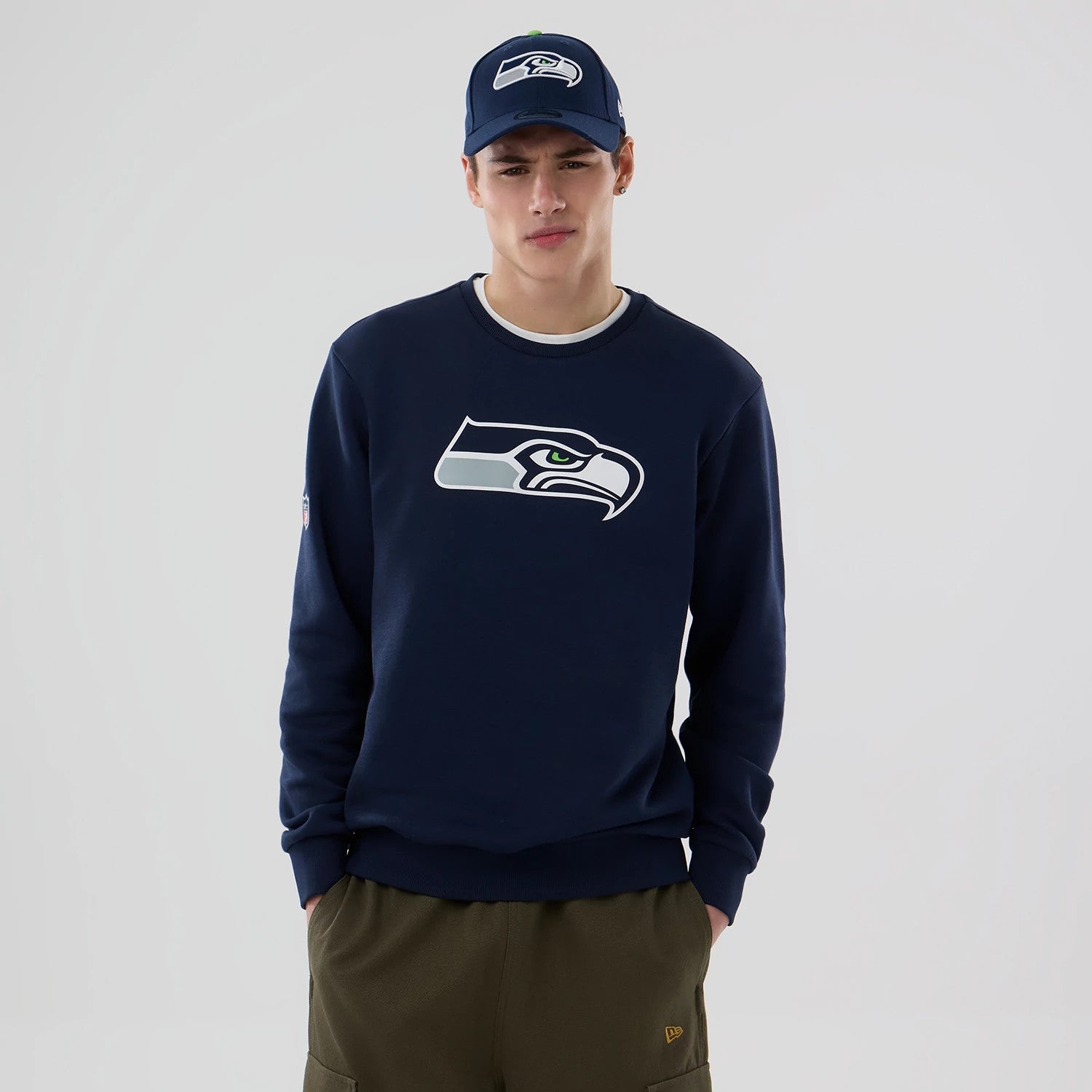 Seattle Seahawks NFL Dark Blue Crew Neck Sweater-kentox
