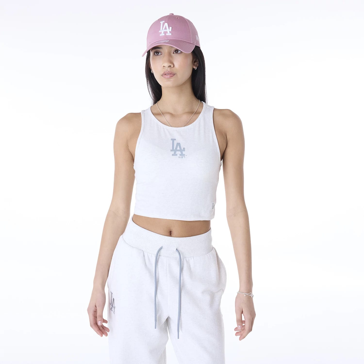LA Dodgers Womens MLB League Essential Pastel Grey Vest-kentox
