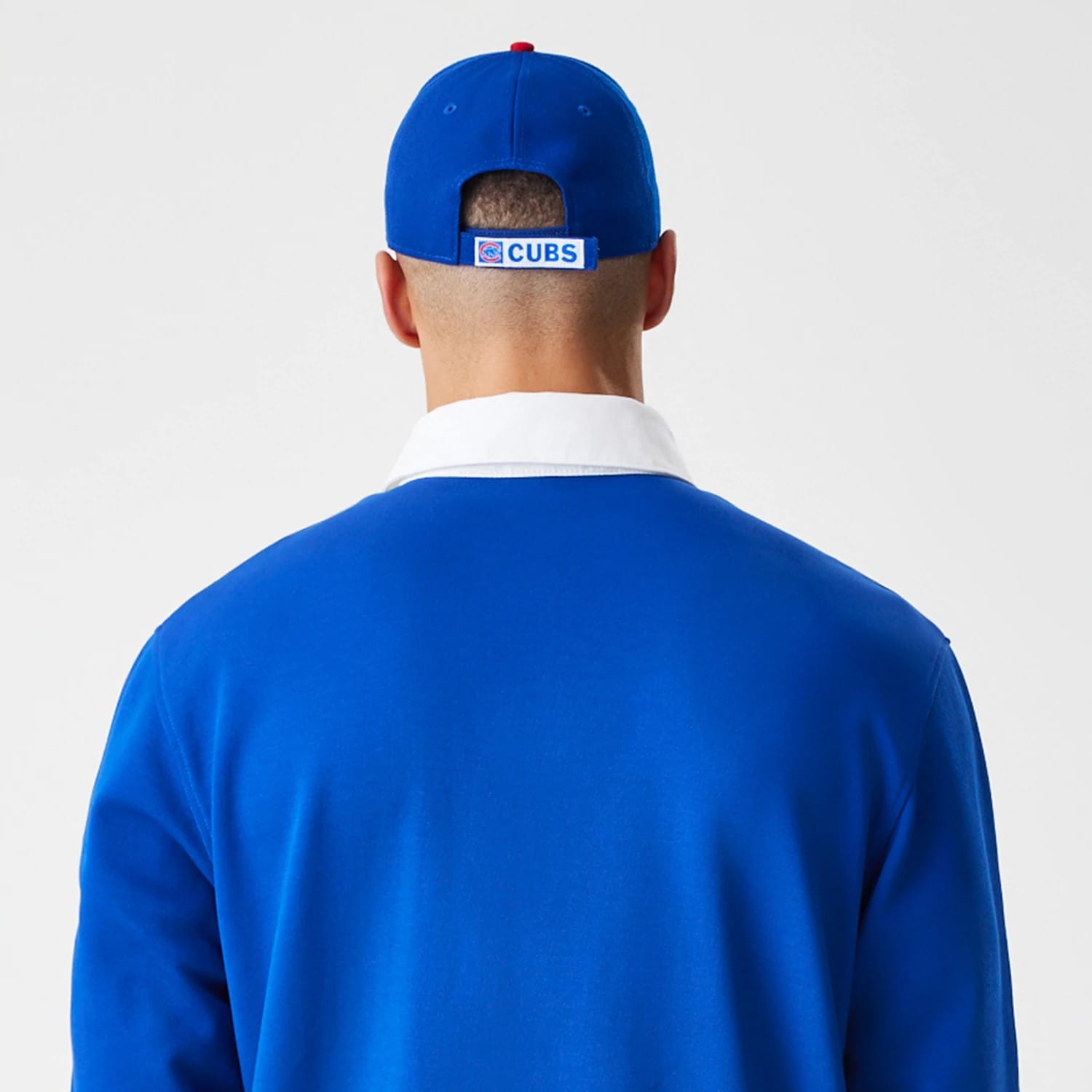 Chicago Cubs Throwback Prep Blue Long Sleeve Rugby Shirt-kentox