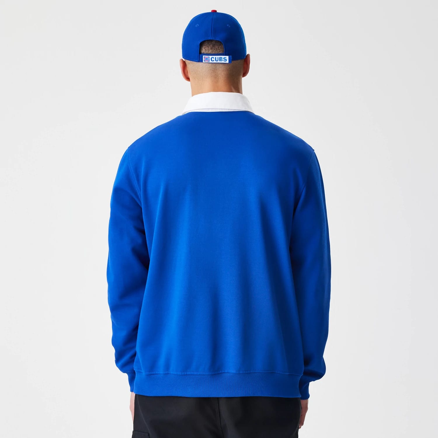 Chicago Cubs Throwback Prep Blue Long Sleeve Rugby Shirt-kentox