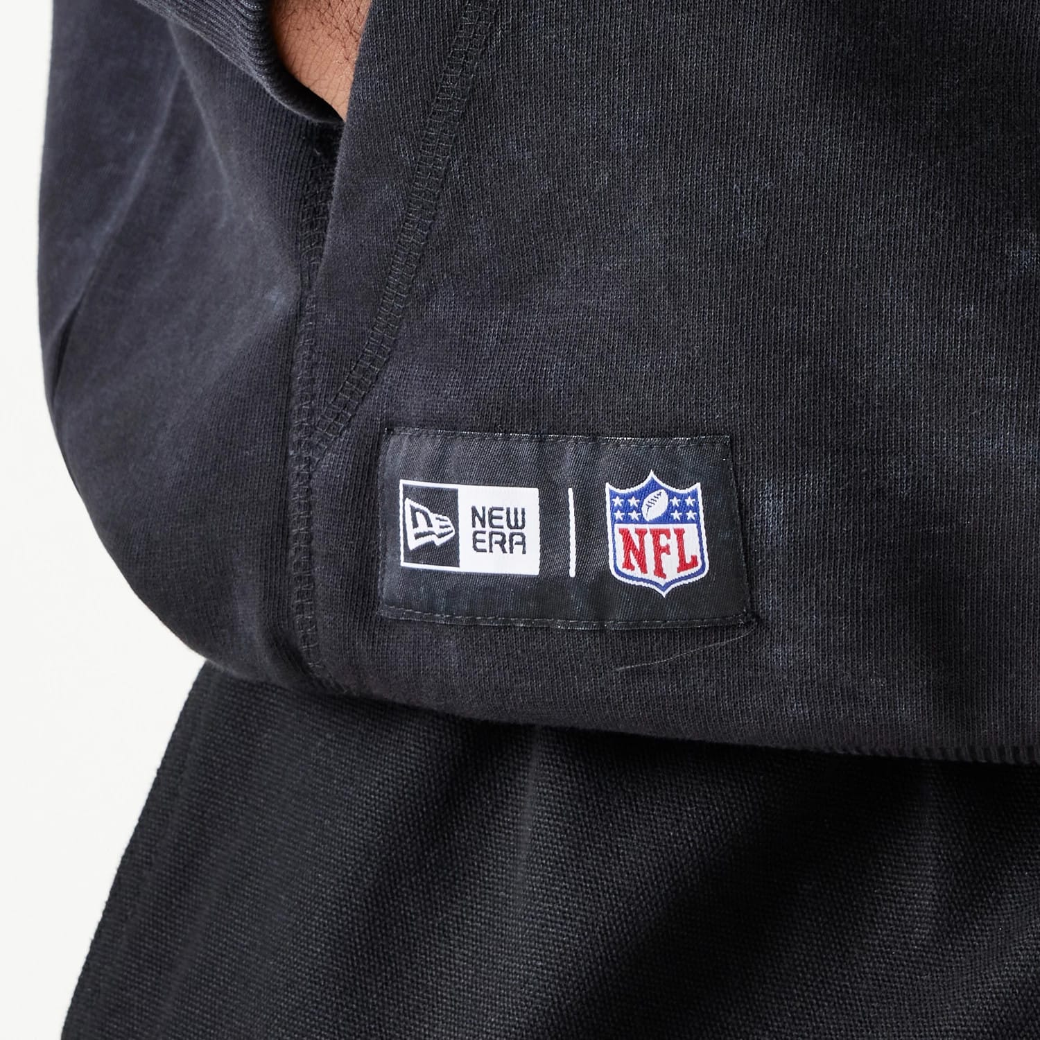 New England Patriots NFL Games Premium Apparel Black Oversized Pullover Hoodie-kentox