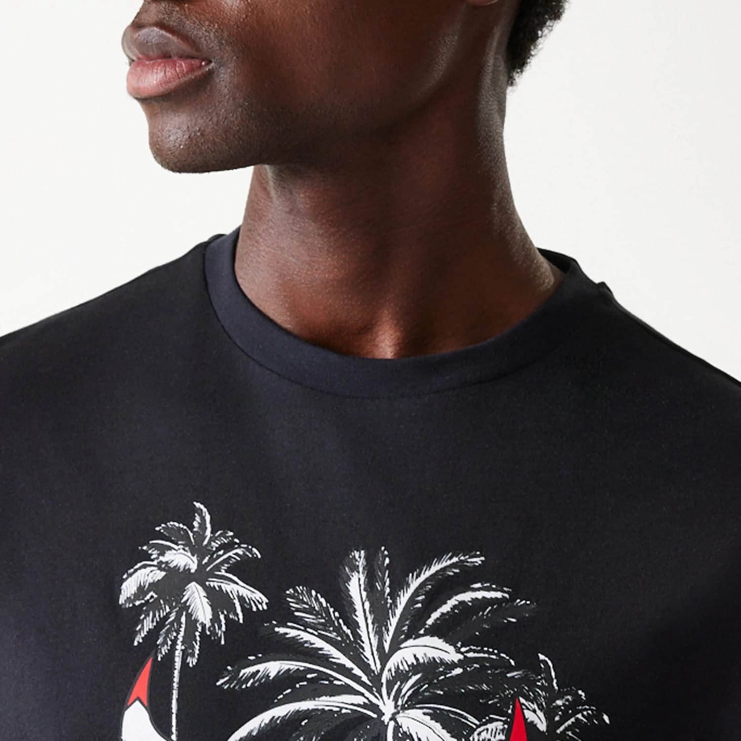 Chicago Bulls NBA Palm Tree Black Oversized T-Shirt-kentox