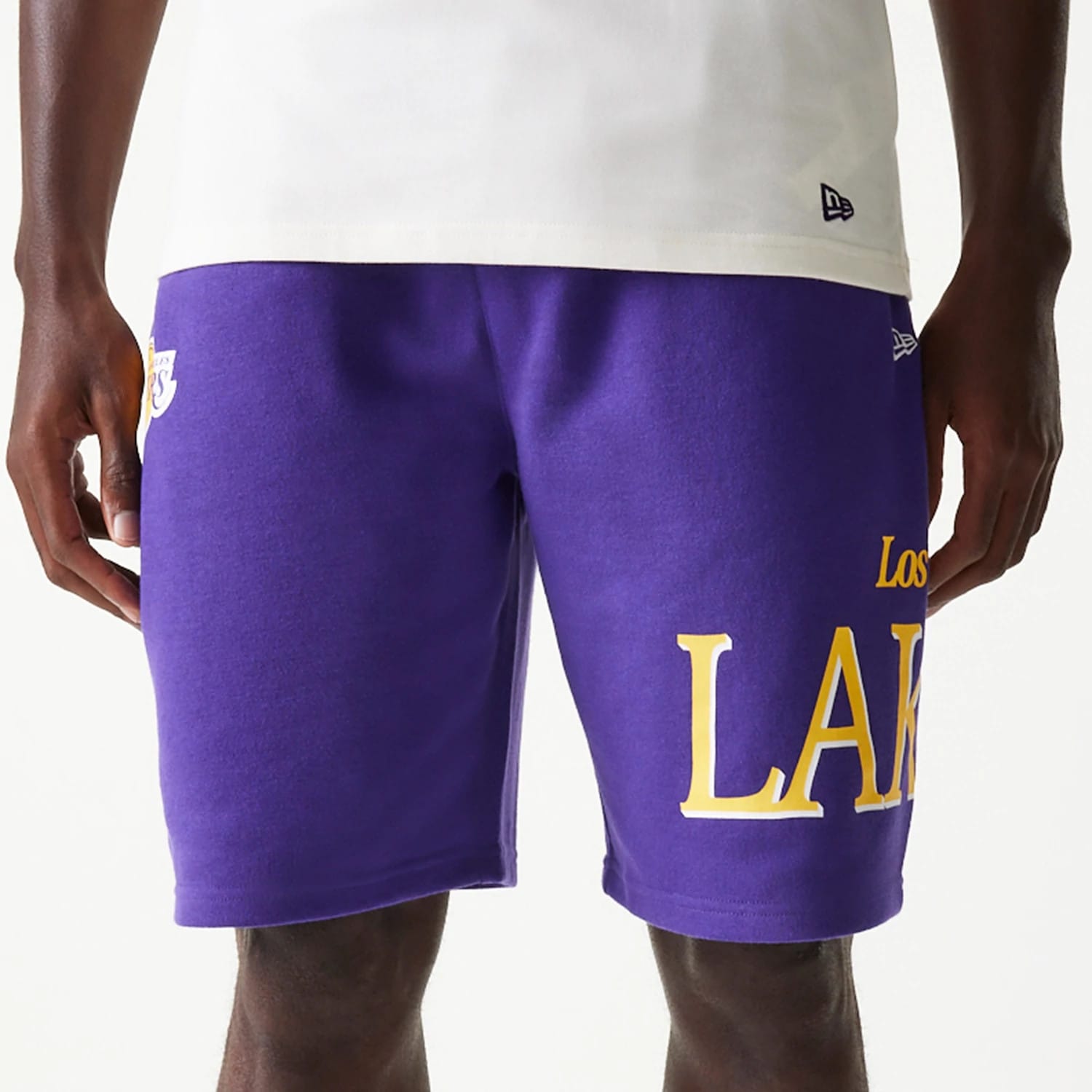 LA Lakers NBA Team Graphic Purple Shorts-kentox