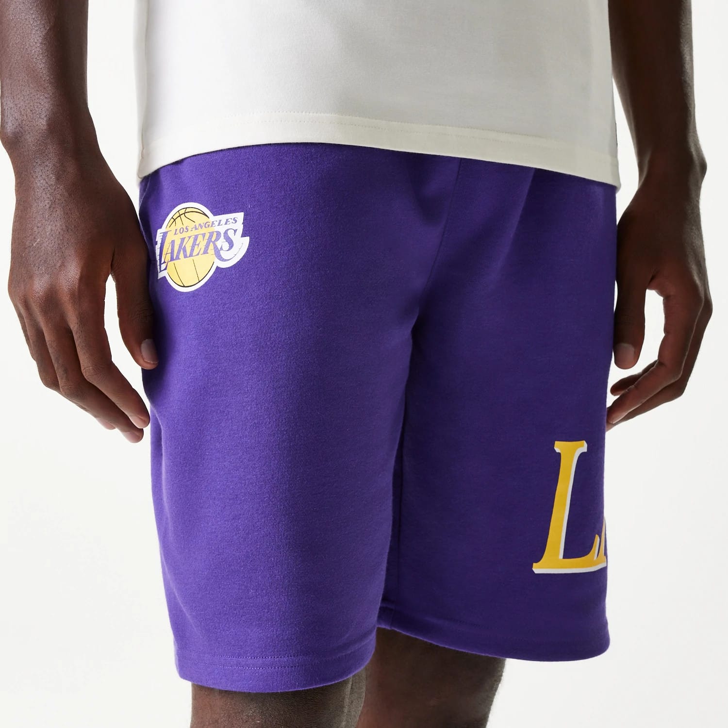 LA Lakers NBA Team Graphic Purple Shorts-kentox