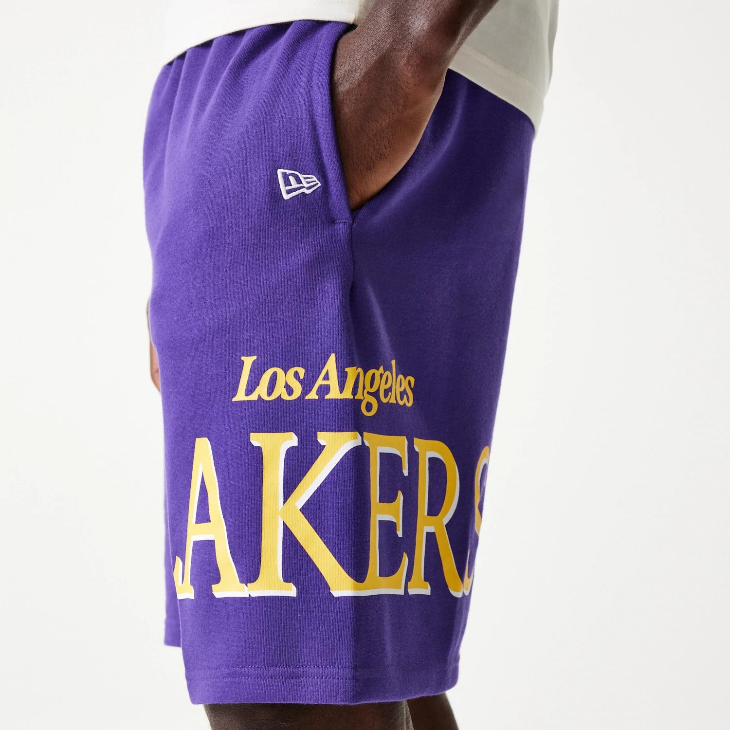 LA Lakers NBA Team Graphic Purple Shorts-kentox