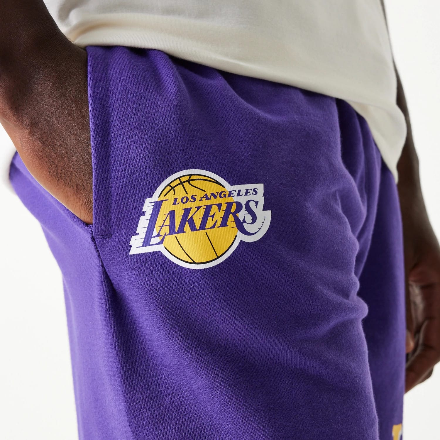 LA Lakers NBA Team Graphic Purple Shorts-kentox