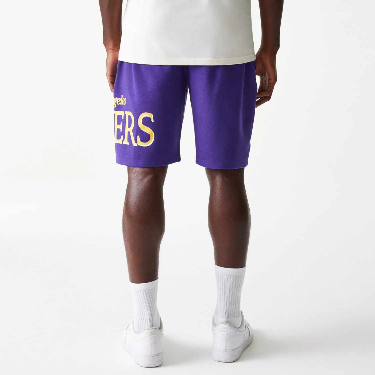 LA Lakers NBA Team Graphic Purple Shorts-kentox