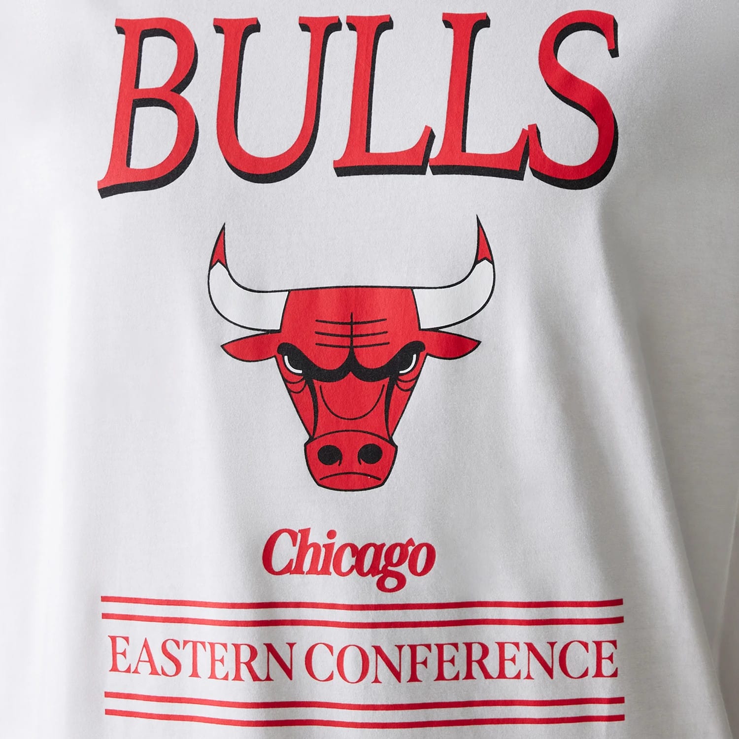 Chicago Bulls NBA Team Graphic White Oversized T-Shirt-kentox