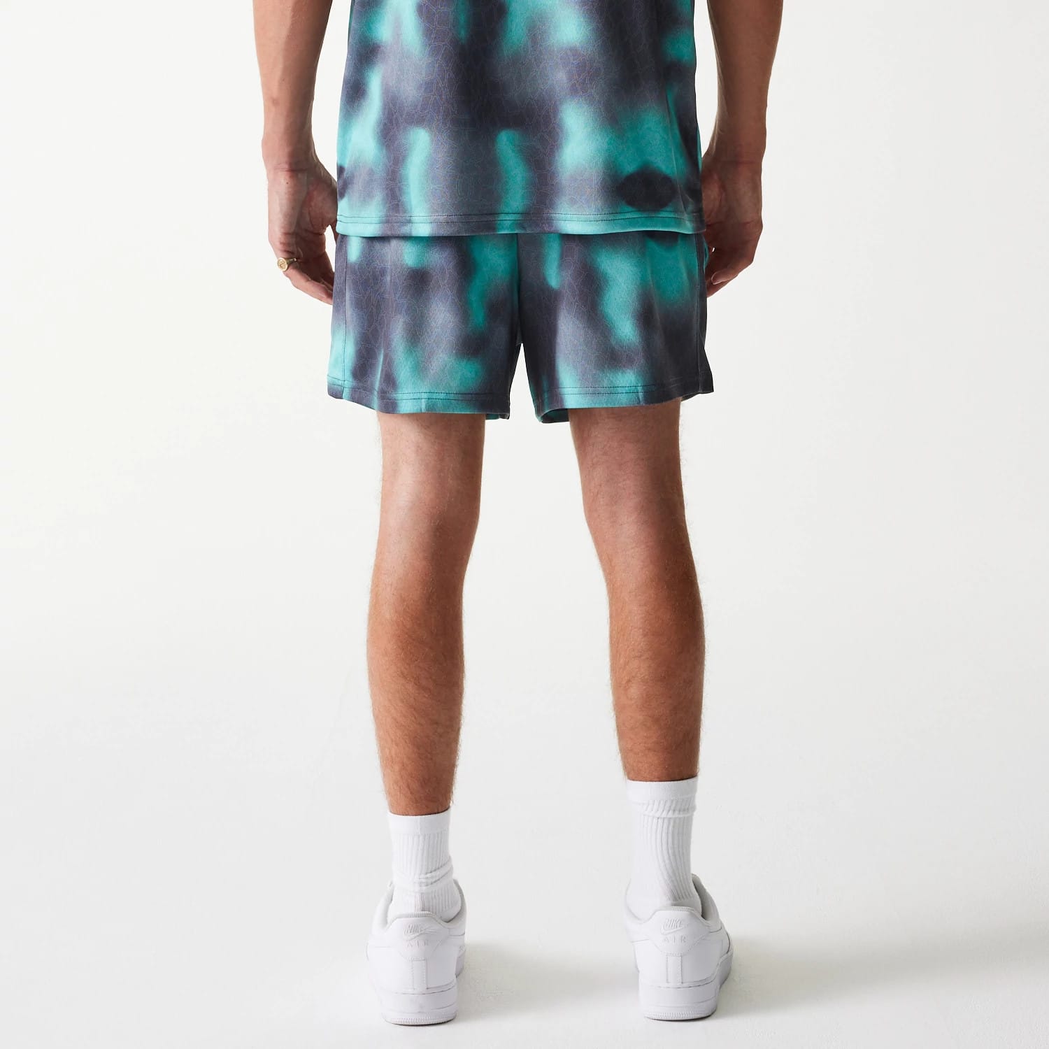 Chicago Bulls NBA All Over Print Green Shorts-kentox