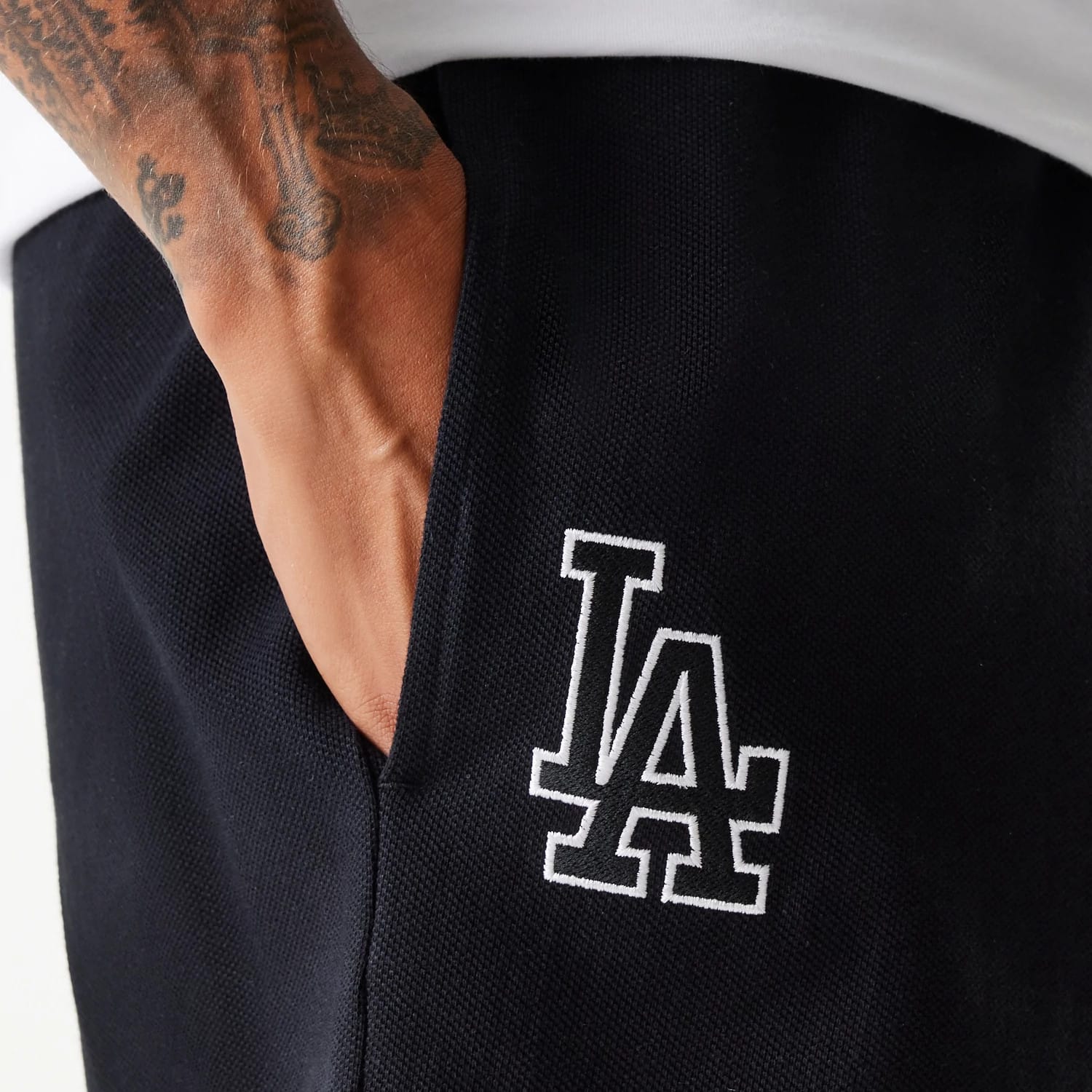 LA Dodgers MLB Pique Black Shorts-kentox