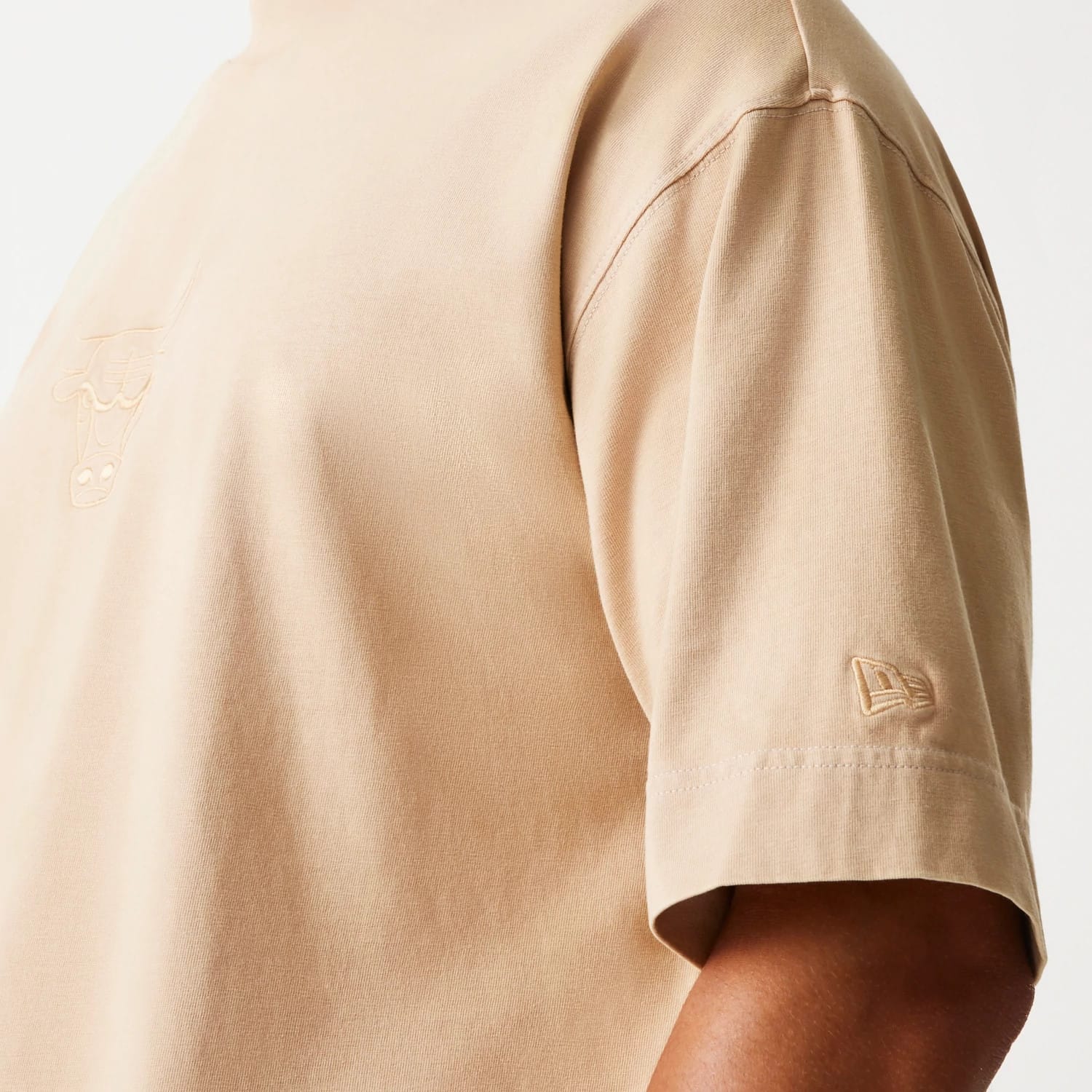 Chicago Bulls NBA Washed Beige Box T-Shirt-kentox