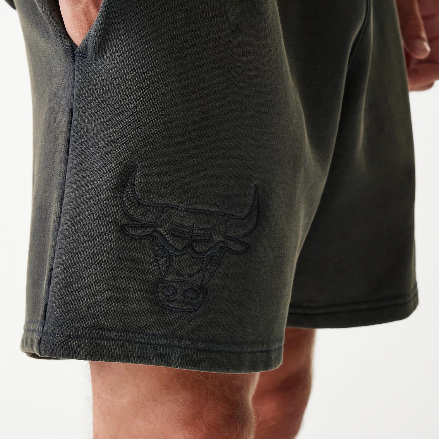 Chicago Bulls NBA Washed Grey Shorts-kentox