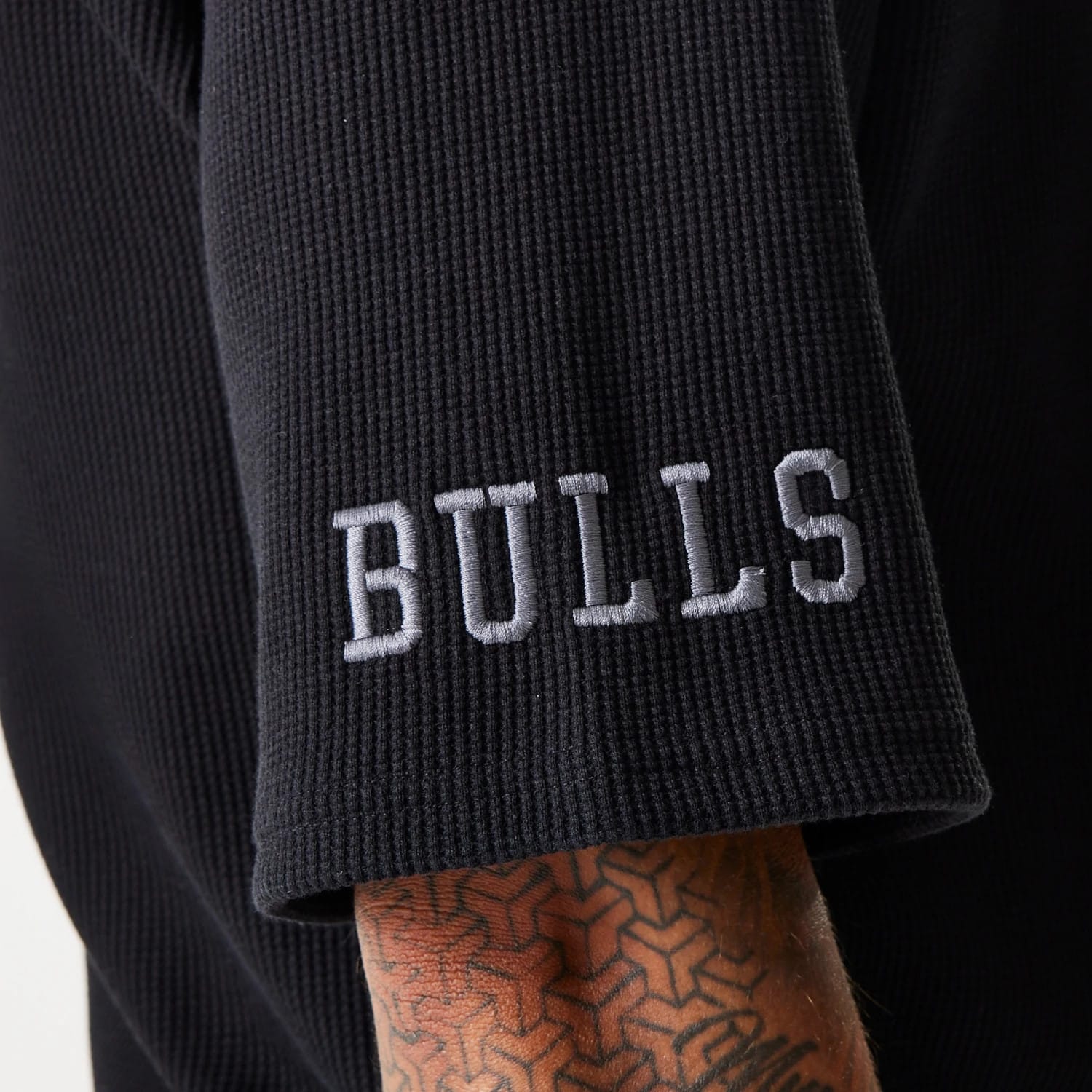 Chicago Bulls NBA Waffle Black Oversized T-Shirt-kentox
