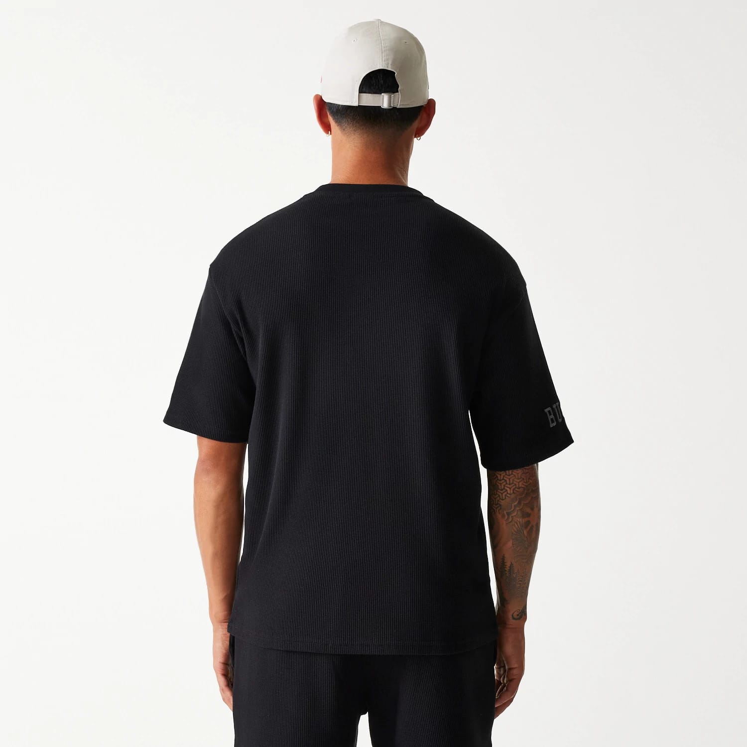 Chicago Bulls NBA Waffle Black Oversized T-Shirt-kentox