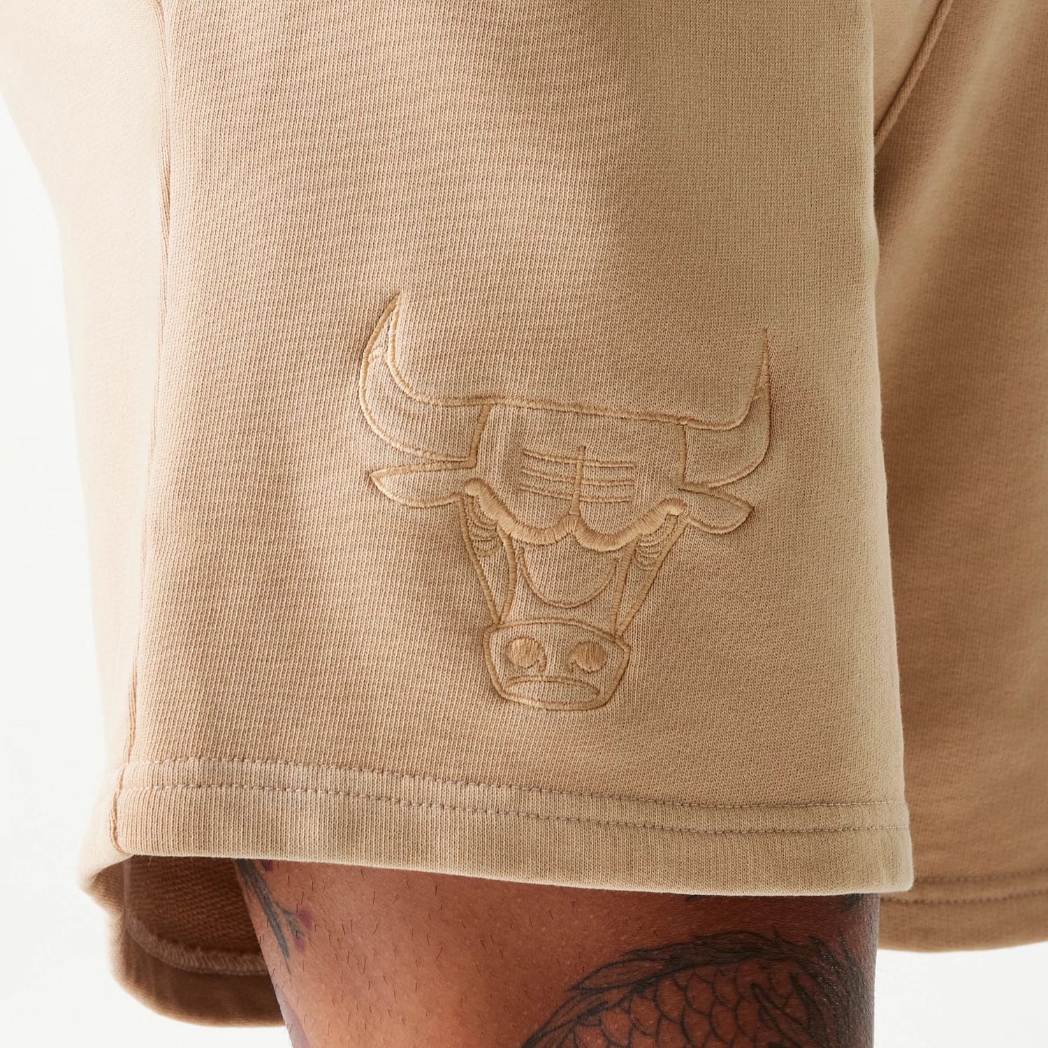 Chicago Bulls NBA Washed Beige Shorts-kentox