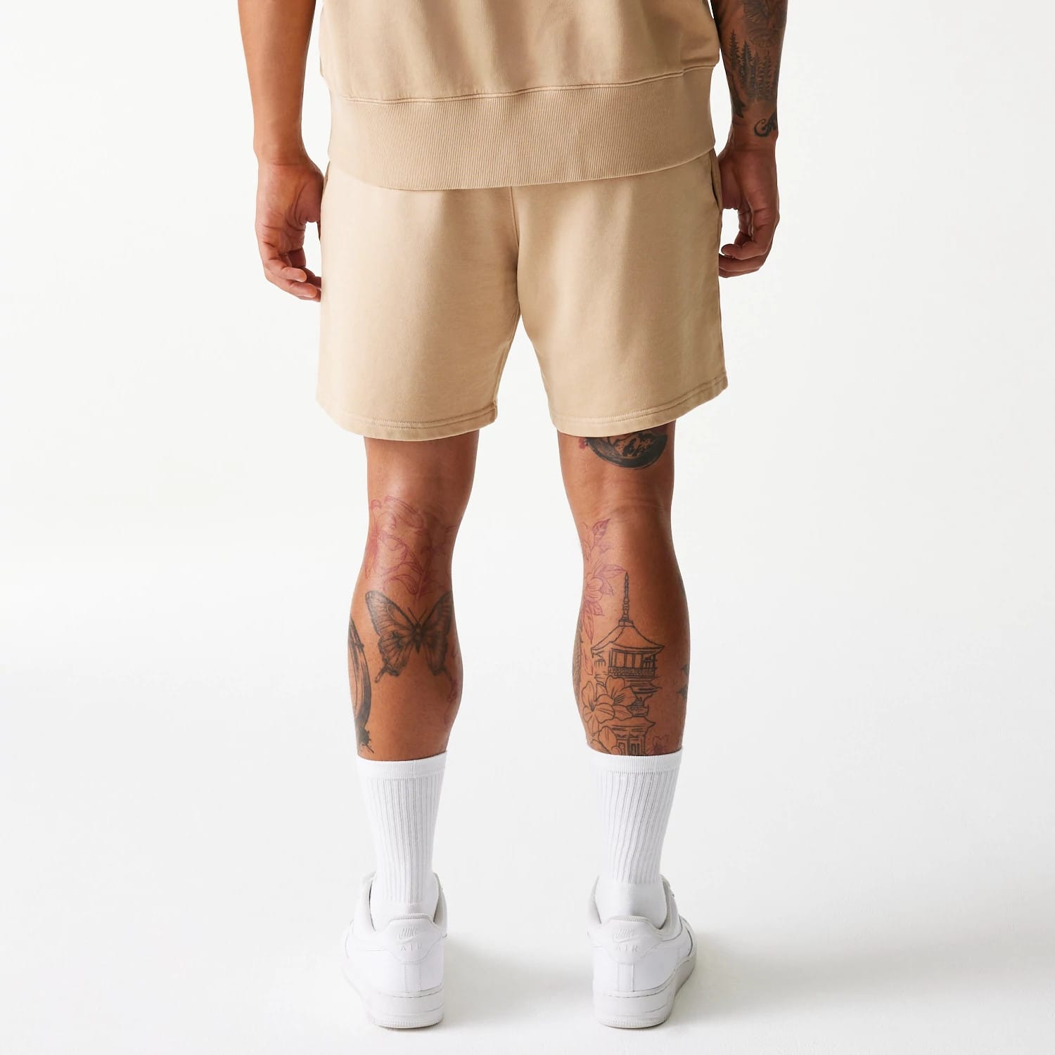Chicago Bulls NBA Washed Beige Shorts-kentox