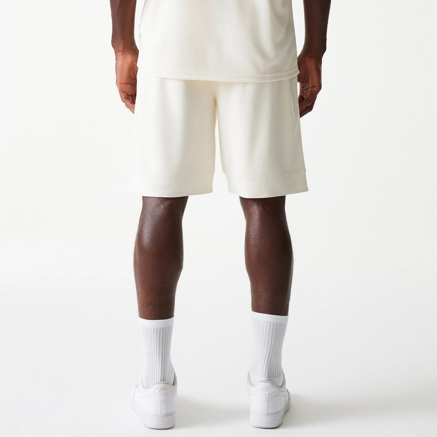LA Lakers NBA Tonal Open White Mesh Shorts-kentox