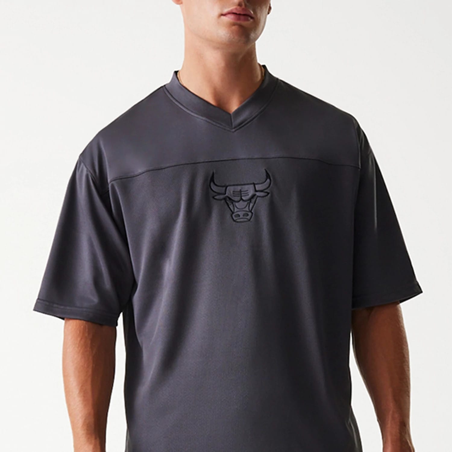 Chicago Bulls NBA Tonal Dark Grey Mesh Jersey-kentox