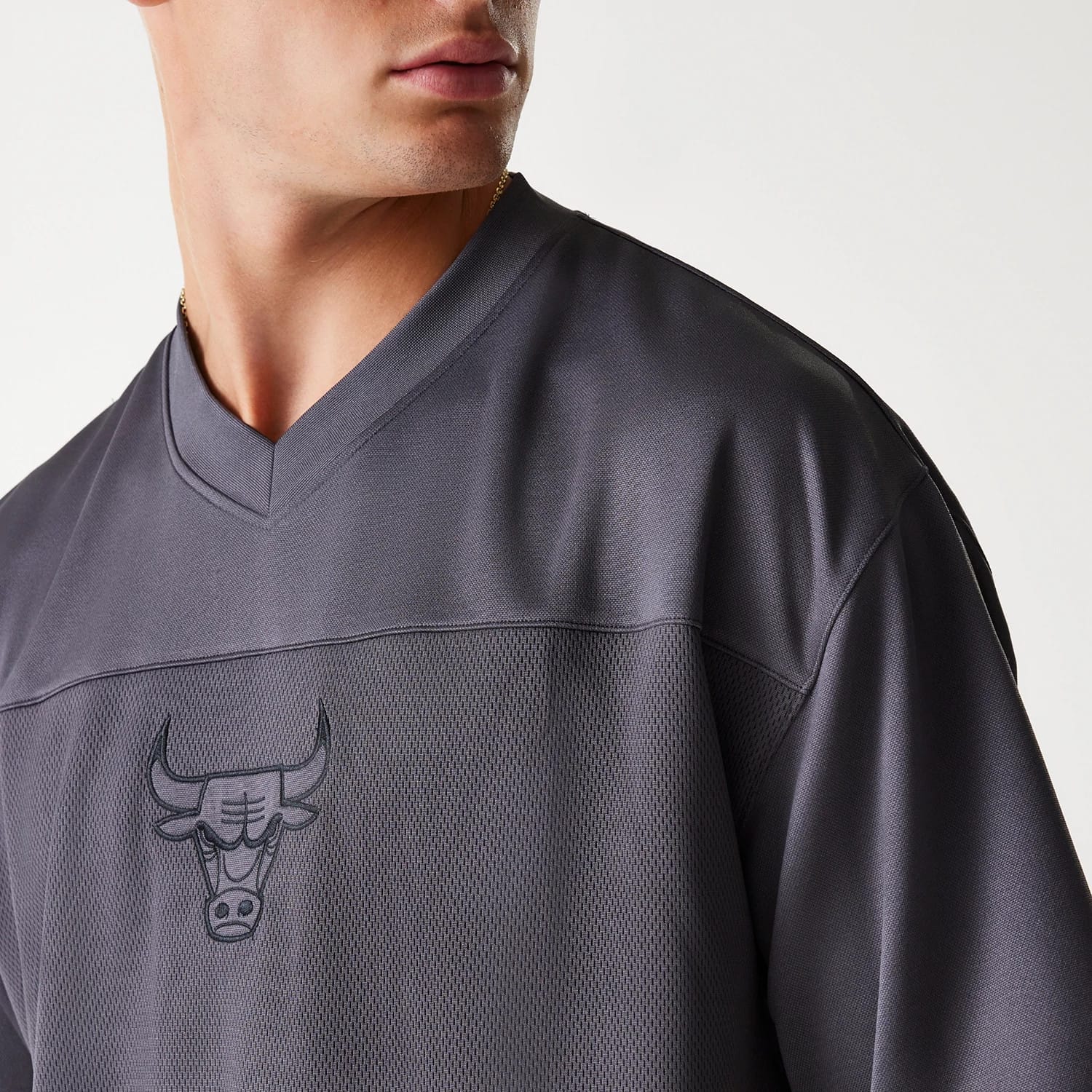 Chicago Bulls NBA Tonal Dark Grey Mesh Jersey-kentox