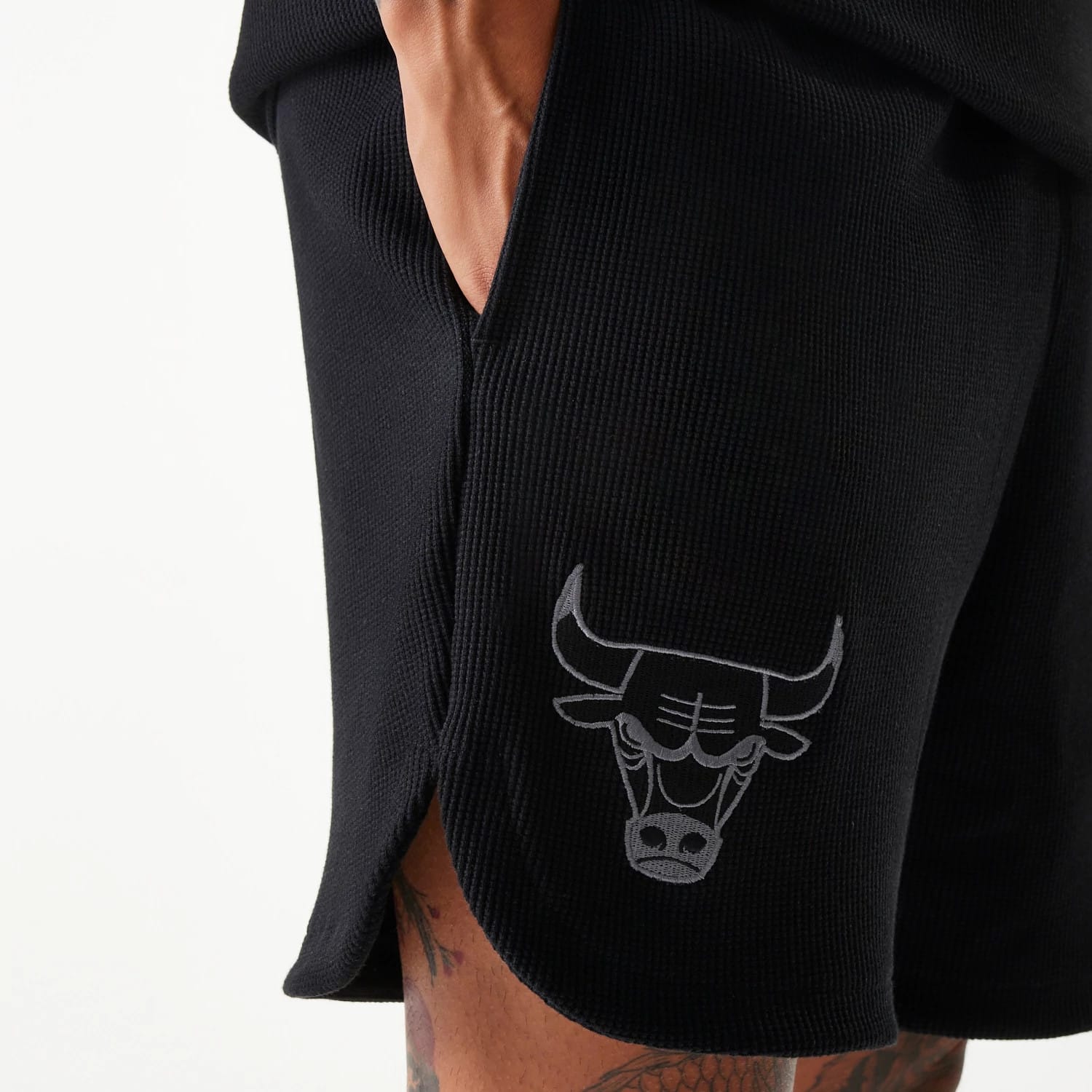 Chicago Bulls NBA Waffle Black Shorts-kentox