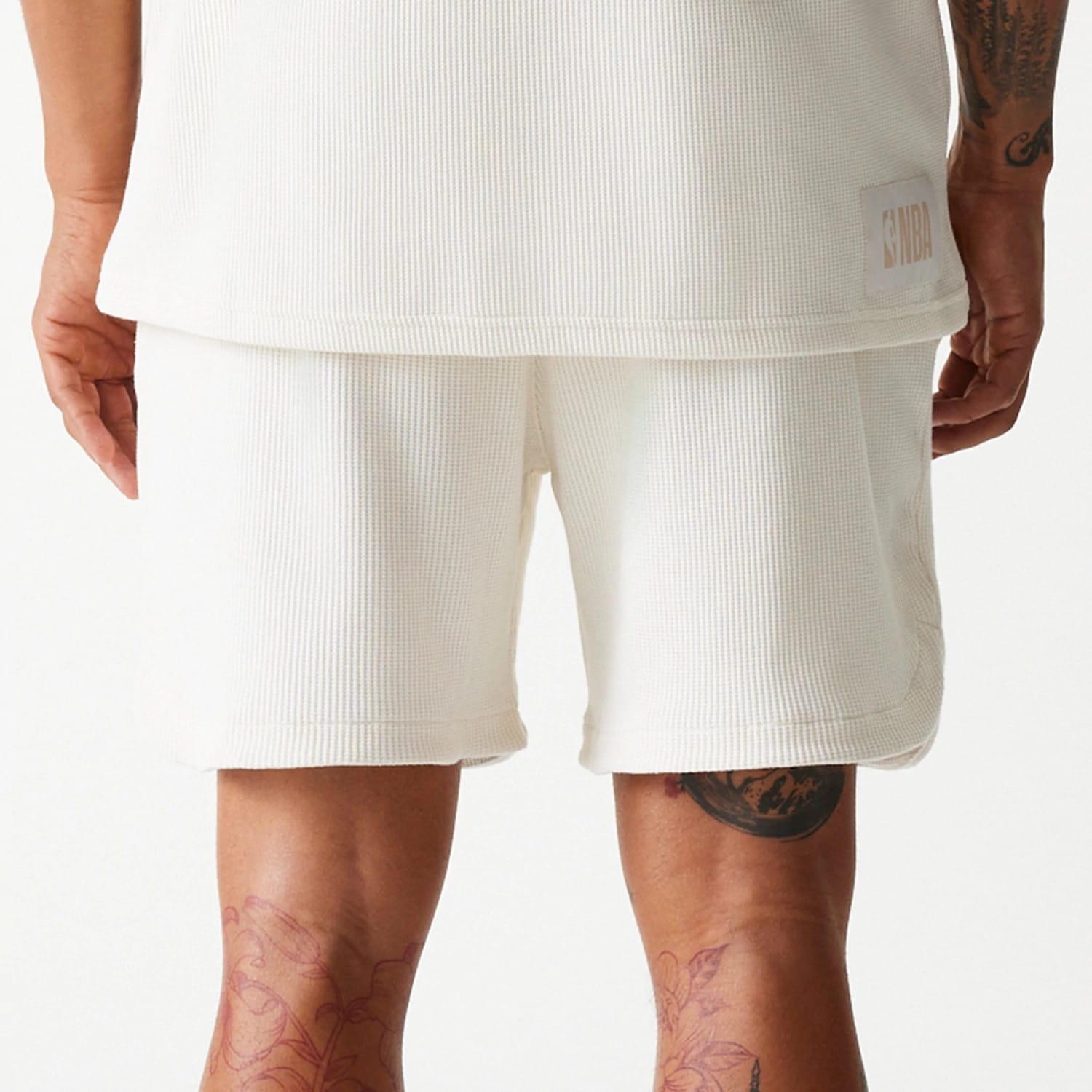 Boston Celtics NBA Waffle Open White Shorts-kentox