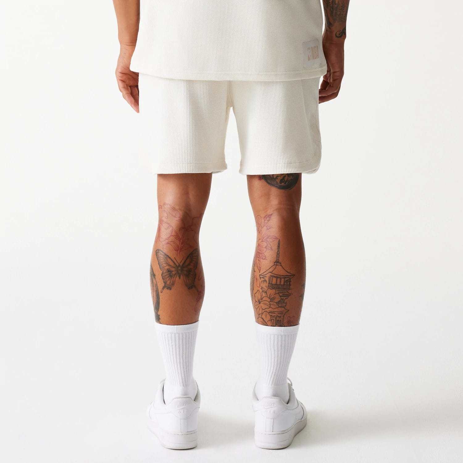 Boston Celtics NBA Waffle Open White Shorts-kentox