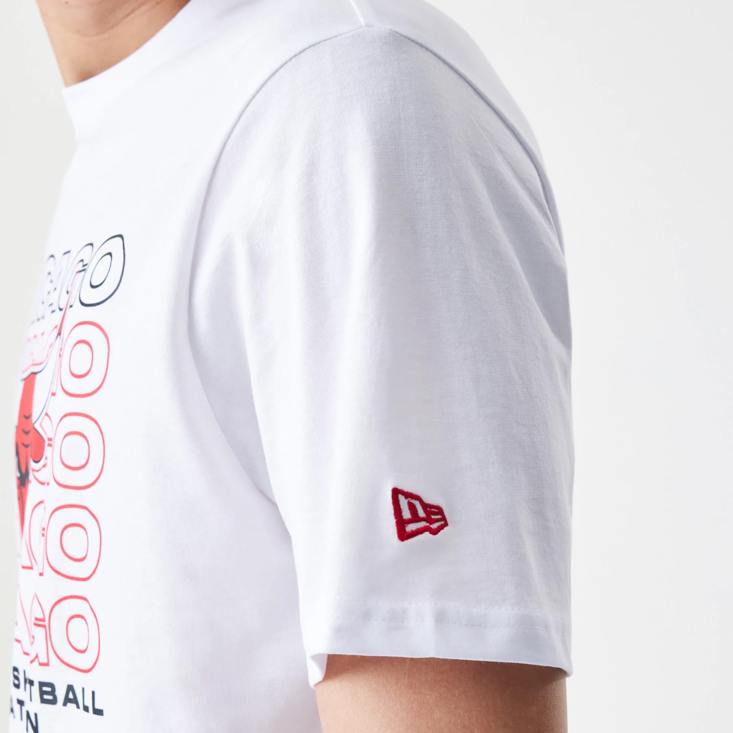 Chicago Bulls NBA Stack Wordmark White T-Shirt-kentox
